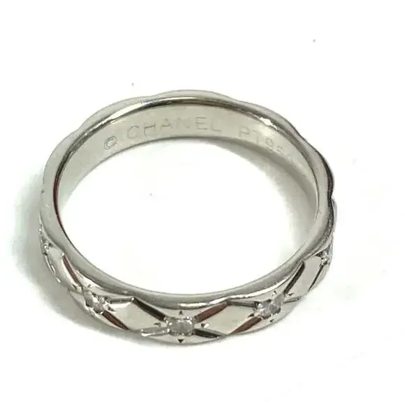 Chanel Matelasse Quilted Ring Platinum #209994C14B - Picture 6 of 7